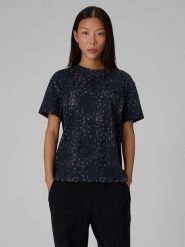 4F T-shirt relaxed z nadrukiem damski - szary M. Szare t-shirty 4f, m, bez wzorów, z bawełny, klasyczne, bez kołnierzyka, bez ramiączek. Za 89.99 zł.