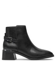 Aldo Botki Siraveth 13673350 Czarny. Czarne botki Aldo, bez wzorów, ze skóry, bez obcasa, na słupku, bez zapięcia. Za 309.99 zł.