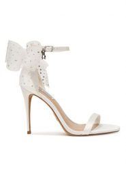 Steve Madden Sandały Nikole 11003195 Biały. Białe sandały Steve Madden, bez wzorów, z materiału, bez obcasa, na szpilce, bez zapięcia. Za 599.99 zł.