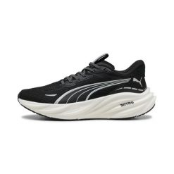 Damskie buty do biegania Puma Velocity NITRO 4. Czarne buty do biegania Puma, bez wzorów, z dzianiny, bez zapięcia, do biegania. Za 537.50 zł.
