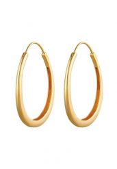 Elli Ladies Creoles Oval Geo Look Basic Trend w 925 Sterling Silver Kolczyki koła 1 ct Damski. Szare kolczyki Elli, srebrne. Za 403.99 zł.