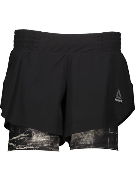 Reebok Szorty sportowe "Combat Kickboxing UFC" w kolorze czarnym rozmiar: S. Czarne szorty sportowe Reebok, bez wzorów, z materiału, outdoorowe. Za 139.87 zł.