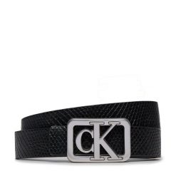 Pasek Damski Calvin Klein Jeans. Czarne paski Calvin Klein Jeans, bez wzorów, z jeansu. Za 179.99 zł.