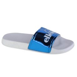 Klapki Ellesse Giselle Slides EL11W74510-11 niebieskie. Niebieskie klapki bez wzorów, z materiału, sportowe, bez obcasa, bez zapięcia. Za 151.80 zł.
