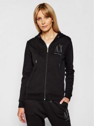 Armani Exchange Bluza 8NYM21 YJ68Z 1200 Czarny Regular Fit. Czarne bluzy Armani Exchange, xs, bez wzorów, z bawełny, bez kaptura. Za 309.99 zł.