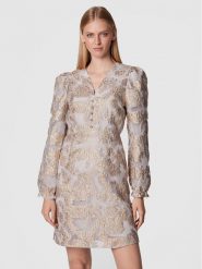 Bruuns Bazaar Sukienka koktajlowa Alba Mia BBW3097 Szary Regular Fit. Szare sukienki Bruuns Bazaar, bez wzorów, z syntetyku, wizytowe, bez kołnierzyka, bez ramiączek. Za 509.99 zł.