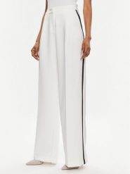 Maryley Spodnie materiałowe 24EB806/43BN Biały Wide Leg. Białe spodnie materiałowe Maryley, bez wzorów, z materiału. Za 379.99 zł.