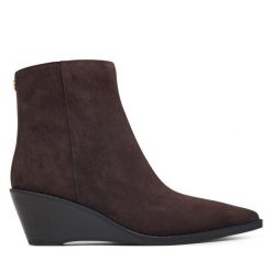 Botki MICHAEL Michael Kors. Brązowe botki MICHAEL Michael Kors, bez wzorów, bez obcasa, na koturnie, bez zapięcia. Za 1,019.00 zł.