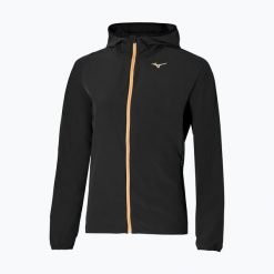 Kurtka do biegania damska Mizuno Alpha Jacket. Czarne kurtki do biegania Mizuno, bez wzorów, bez kaptura, do biegania. Za 249.99 zł.