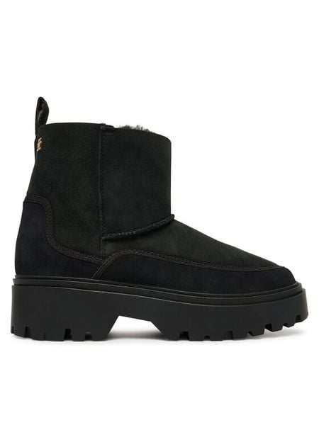 Tommy Hilfiger Śniegowce Real Shearling Pullon FW0FW08997 Czarny. Czarne śniegowce Tommy Hilfiger, bez wzorów, ze skóry, bez zapięcia. Za 899.99 zł.