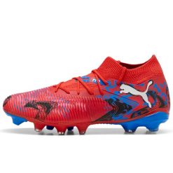 Buty Piłkarskie Puma Future 8 Match Playmakers Fg/Ag Dorośli. Czerwone buty treningowe Puma, bez wzorów, z materiału, bez zapięcia, do piłki nożnej. Za 368.45 zł.