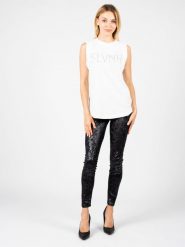 Silvian Heach Legginsy "Satarmi" | CVA22163LE | Kobieta | Czarny. Czarne legginsy Silvian Heach, bez wzorów, z elastanu. W wyprzedaży za 219.00 zł.