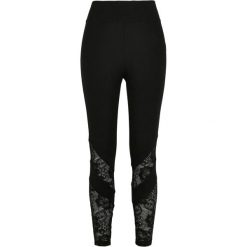 Legginsy Damskie Koronka Z Wysokimi Stanami. Czarne legginsy Urban Classics, bez wzorów, z koronki, sportowe. Za 104.99 zł.