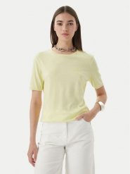 Patrizia Pepe T-Shirt 2M4542/J419-Y841 Żółty Regular Fit. Żółte t-shirty Patrizia Pepe, m, bez wzorów, z bawełny, bez kołnierzyka, bez ramiączek. Za 679.99 zł.