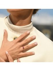 DIAMOND & CO Złoty pierścionek "Capiz" z diamentami rozmiar: 56. Czerwone pierścionki Diamond & Co, z diamentem, złote. Za 1,174.99 zł.