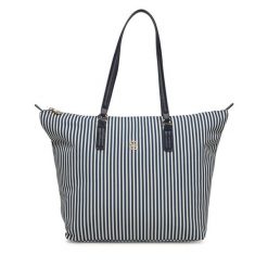 Torebka Tommy Hilfiger. Niebieskie shopper bag Tommy Hilfiger, bez wzorów, bez dodatków. Za 259.99 zł.