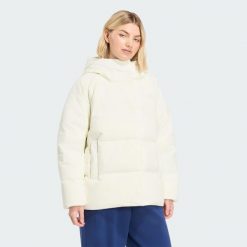 KURTKA HELIONIC DOWN PUFFER HOODED. Czarne kurtki adidas, s, bez wzorów, z materiału, bez kaptura. Za 799.00 zł.