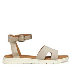 Sandały Geox. Żółte sandały Geox, bez wzorów, bez obcasa, na płaskiej podeszwie, bez zapięcia. Za 429.99 zł.