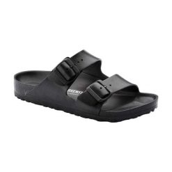 Sandały Damskie Arizona EVA. Czarne sandały Birkenstock, bez wzorów, z materiału, z okrągłym noskiem, bez obcasa, bez zapięcia. Za 340.99 zł.