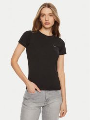 Guess T-Shirt W5RI52 J1314 Czarny Regular Fit. Czarne t-shirty Guess, l, z aplikacjami, z bawełny, bez kołnierzyka, bez ramiączek. Za 89.99 zł.