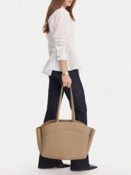 GINO ROSSI Torebka C-LDA8548 Beżowy. Brązowe shopper bag Gino Rossi, bez wzorów, z materiału, bez dodatków. Za 279.99 zł.