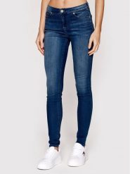 Tommy Jeans Jeansy Nora DW0DW09213 Granatowy Skinny Fit. Niebieskie jeansy Tommy Jeans, bez wzorów, z bawełny. Za 289.99 zł.
