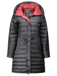 Geographical Norway Płaszcz pikowany "Batiga" w kolorze czarnym rozmiar: L. Czarne płaszcze Geographical Norway, l, bez wzorów, bez kaptura. Za 266.66 zł.