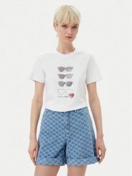 KARL LAGERFELD T-Shirt A2W17103 Biały Regular Fit. Białe t-shirty KARL LAGERFELD, xl, bez wzorów, z bawełny, bez kołnierzyka, bez ramiączek. Za 309.99 zł.