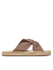 EMU Australia Klapki Rowley W13169 Beżowy. Brązowe klapki Emu Australia, bez wzorów, z materiału, bez obcasa, bez zapięcia. Za 210.99 zł.