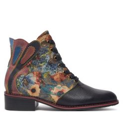 Botki Laura Vita. Czarne botki LAURA VITA, bez wzorów, bez obcasa, na płaskiej podeszwie, bez zapięcia. Za 339.99 zł.