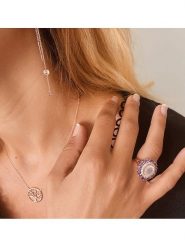 Les Petites Précieuses Pozłacany naszyjnik z elementem ozdobnym - dł. 39 cm rozmiar: onesize. Czerwone naszyjniki Les Petites Précieuses, z materiału, z ametystem, pozłacane. Za 150.45 zł.