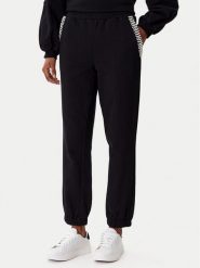 TWINSET Spodnie dresowe 252LI2MDD Czarny Regular Fit. Czarne spodnie dresowe Twinset, bez wzorów, z bawełny. Za 669.99 zł.