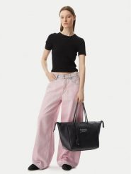 Tommy Jeans Torebka Tjw Bold Tote AW0AW18786 Czarny. Czarne shopper bag Tommy Jeans, bez wzorów, z jeansu, bez dodatków. Za 529.99 zł.