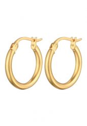 Elli Damskie kolczyki kreole z zapięciem kabłąkowym ze srebra próby 925 Sterling Silver Kolczyki 1 ct. Szare kolczyki Elli, srebrne. Za 173.39 zł.