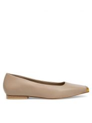 Gino Rossi Baleriny ENNA-01 Beżowy. Brązowe baleriny Gino Rossi, bez wzorów, ze skóry, bez obcasa, bez zapięcia. Za 229.99 zł.