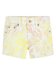 Levi's Kids Szorty dżinsowe w kolorze żółto-białym rozmiar: 158. Białe szorty Levi's Kids, z aplikacjami, ze skóry, klasyczne. Za 92.64 zł.