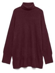 Vero Moda Sweter w kolorze ciemnofioletowym rozmiar: L. Różowe swetry Vero Moda, l, bez wzorów, z materiału, bez ramiączek. Za 86.99 zł.