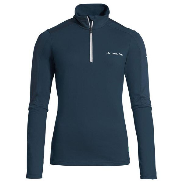 Rozpinany polar damski half-zip VAUDE Livigno II. Niebieskie bluzy z polaru Vaude, na zimę, xs, bez wzorów, z polaru, narciarskie. Za 296.75 zł.
