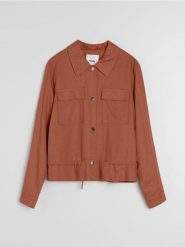 Kurtka koszulowa - żółty. Żółte kurtki Sinsay, l, bez wzorów, bez kaptura. Za 69.99 zł.