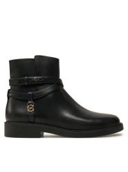 MICHAEL Michael Kors Botki 40F4ABME5L Czarny. Czarne botki MICHAEL Michael Kors, bez wzorów, ze skóry, bez obcasa, na płaskiej podeszwie, bez zapięcia. Za 549.99 zł.