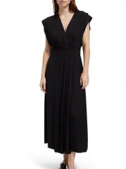 Scotch & Soda Sukienka w kolorze czarnym rozmiar: 34. Czarne sukienki Scotch & Soda, bez wzorów, z wiskozy, bez kołnierzyka, bez ramiączek, maxi, kopertowe. Za 207.39 zł.