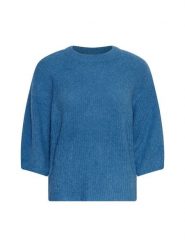 MOSS COPENHAGEN Sweter w kolorze niebieskim rozmiar: S/M. Niebieskie swetry Moss Copenhagen, m, bez wzorów, z poliamidu, bez ramiączek. Za 167.28 zł.
