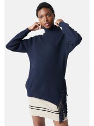 Rodier Sweter w kolorze granatowym rozmiar: L. Niebieskie swetry Rodier, l, bez wzorów, z bawełny, klasyczne, bez ramiączek. Za 214.95 zł.