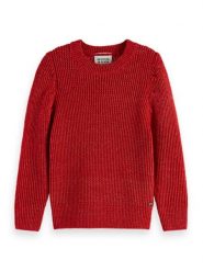Scotch & Soda Sweter w kolorze czerwonym rozmiar: M. Czerwone swetry Scotch & Soda, m, bez wzorów, z bawełny, bez ramiączek. Za 233.33 zł.