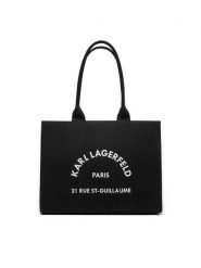 KARL LAGERFELD Torebka A1W50009 Czarny. Czarne shopper bag KARL LAGERFELD, bez wzorów, z materiału, bez dodatków. Za 449.99 zł.