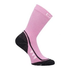 Skarpety trekkingowe dla kobiet CMP Supersoft 50. Czerwone skarpetki CMP, bez wzorów, z bawełny. Za 42.29 zł.