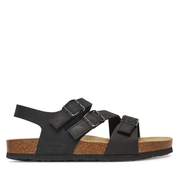 Sandały Josef Seibel. Czarne sandały Josef Seibel, bez wzorów, bez obcasa, na płaskiej podeszwie, bez zapięcia. Za 439.99 zł.