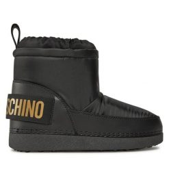 Śniegowce LOVE MOSCHINO. Czarne śniegowce Love Moschino, bez wzorów, bez zapięcia. Za 949.99 zł.