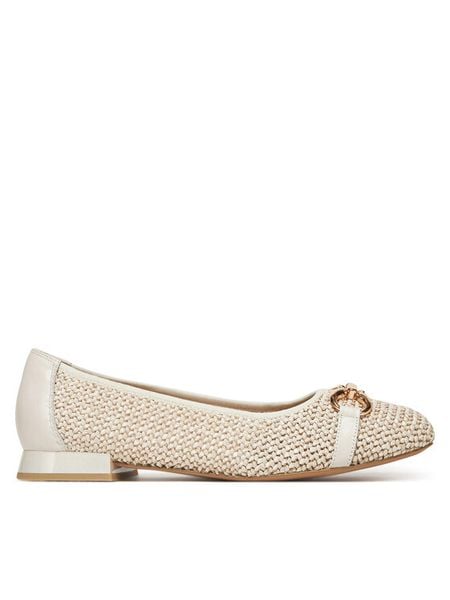 Caprice Baleriny 9-22503-42 Beżowy. Brązowe baleriny Caprice, bez wzorów, ze skóry, bez obcasa, bez zapięcia. Za 209.99 zł.