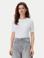Gap T-Shirt 679172-01 Biały Stretch Fit. Białe t-shirty GAP, l, bez wzorów, z bawełny, bez kołnierzyka, bez ramiączek. Za 89.99 zł.